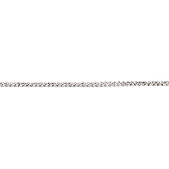 Image de Colliers En Gros Argent Mat en 304 Acier Inoxydable, Chaîne Maille Cheval, Unisexe Minimaliste Cadeau Bijoux pour Détaillants 60cm long, Taille de la Chaîne: 2.8mm, 1 Pièce