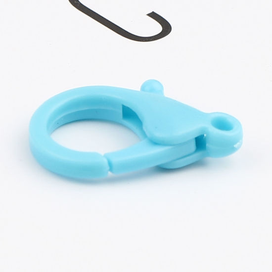 ABS アクセサリーパーツ・金具 カニカン 青 25mm x 17mm、 30 個 の画像