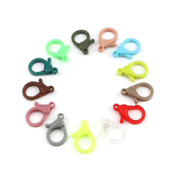 ABS アクセサリーパーツ・金具 カニカン グレー 25mm x 17mm、 30 個 の画像