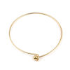 Picture of Stainless Steel Bangles Bracelets Circle Ring Gold Plated Adjustable 21cm(8 2/8") long, 1 Piece