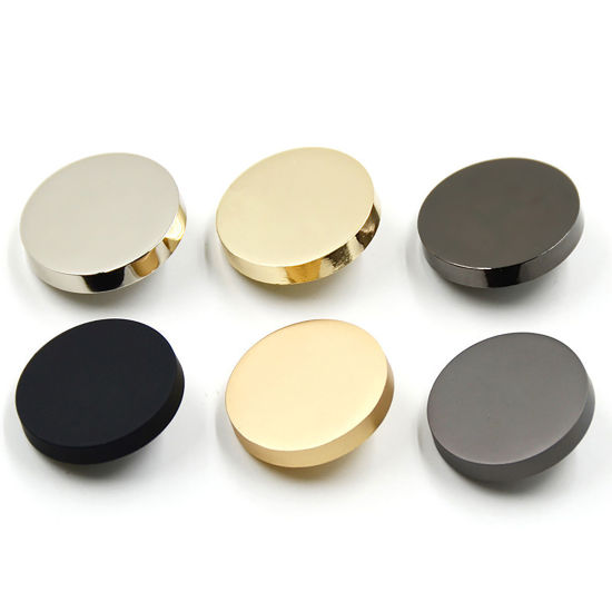 Image de Bouton de Haute Couture en Alliage de Zinc Rond Doré Mat 20mm Dia, 10 Pcs