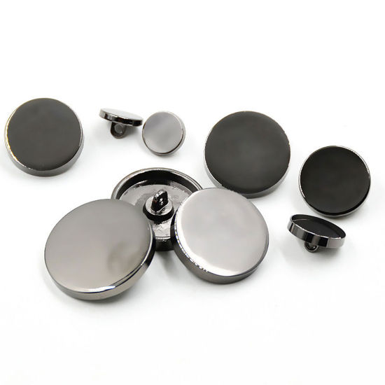Image de Bouton de Haute Couture en Alliage de Zinc Rond Doré Mat 20mm Dia, 10 Pcs