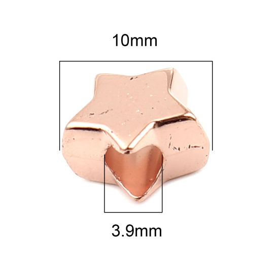 Image de Perles en CCB Plastique Etoile 10mm x 9mm, Trou: env. 3.9mm, 300 Pcs