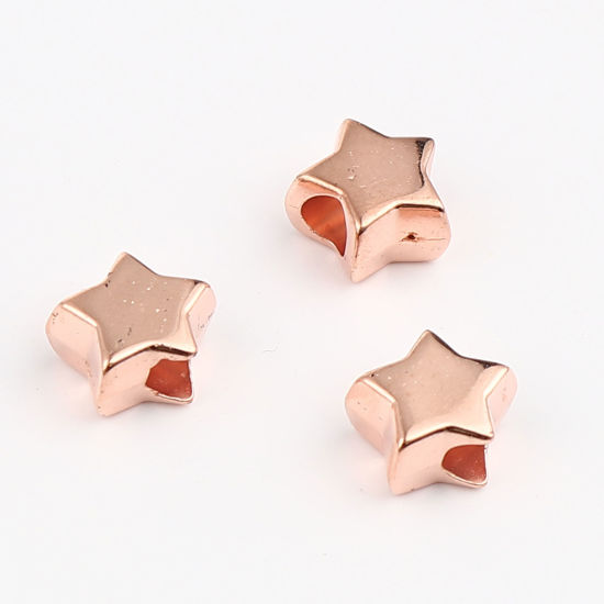 Image de Perles en CCB Plastique Etoile 10mm x 9mm, Trou: env. 3.9mm, 300 Pcs