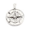 Picture of 2 PCs Brass Galaxy Charm Pendant 18K Real Platinum Plated Round Star 27mm x 22mm
