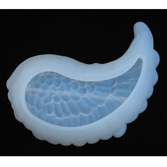 Image de Moule en Silicone Aile au Hasard Blanc 13.2cm x 9cm, 1 Pièce