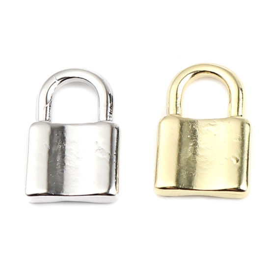 Picture of Zinc Based Alloy Charms Lock Gold Plated 19mm x 12mm, 10 PCs