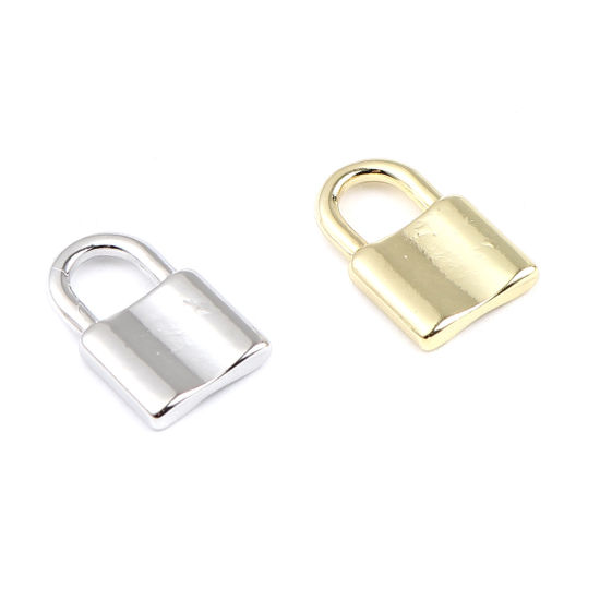 Picture of Zinc Based Alloy Charms Lock Gold Plated 19mm x 12mm, 10 PCs