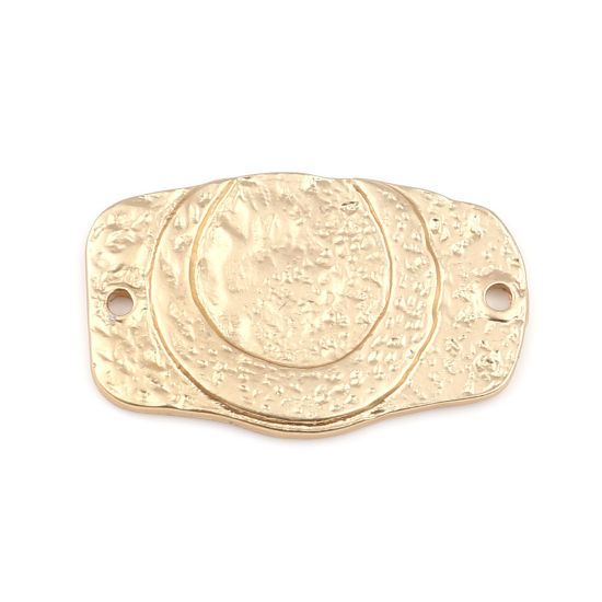 Image de Connecteurs Galaxie Maya en Alliage de Zinc Géométrique Or Mat Lune 29mm x 18mm, 5 Pcs