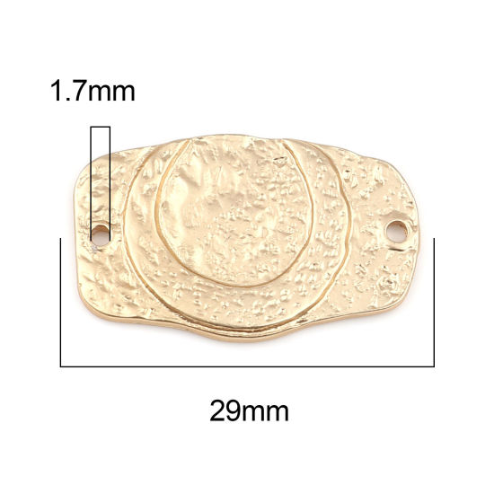 Image de Connecteurs Galaxie Maya en Alliage de Zinc Géométrique Or Mat Lune 29mm x 18mm, 5 Pcs
