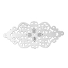 Picture of 304 Stainless Steel Filigree Stamping Connectors Findings Bowknot Silver Tone Pattern Carved Hollow 51mm(2") x 24mm(1"), 20 PCs