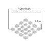 Picture of 304 Stainless Steel Filigree Stamping Connectors Findings Rhombus Silver Tone Flower Pattern Hollow 40mm(1 5/8") x 26mm(1"), 20 PCs
