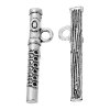 Picture of Zinc Metal Alloy 3D Charms Musical Instrument Bagpipe Antique Silver Color 29mm(1 1/8") x 7mm( 2/8"), 100 PCs