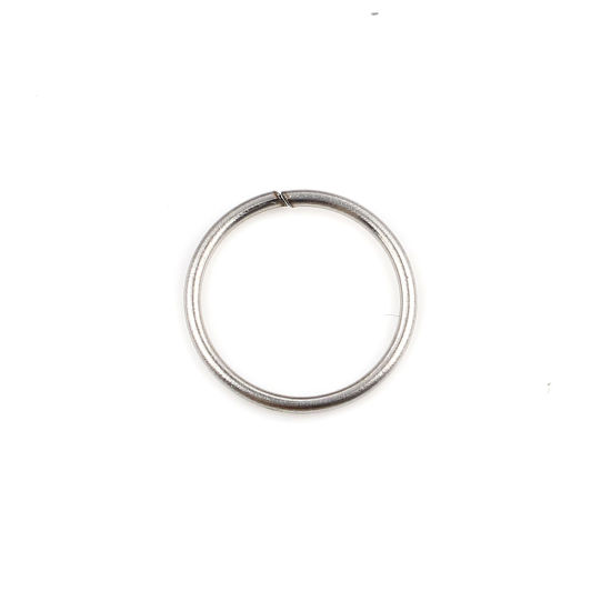 Image de 100 Pcs 10mm Dia, 0.8mm(taille 20) Anneaux de Jonction pour la Fabrication de Bijoux Ouvert en Acier Inoxydable Argent Mat Rond