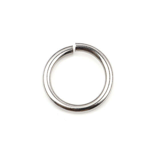 Image de 100 Pcs 16mm Dia, 2mm(taille 12) Anneaux de Jonction pour la Fabrication de Bijoux Ouvert en Acier Inoxydable Argent Mat Rond