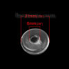 Picture of Transparent Glass Miniature Globe Bubble Bottle Vial Half Round Clear 21mm Dia, 5 PCs