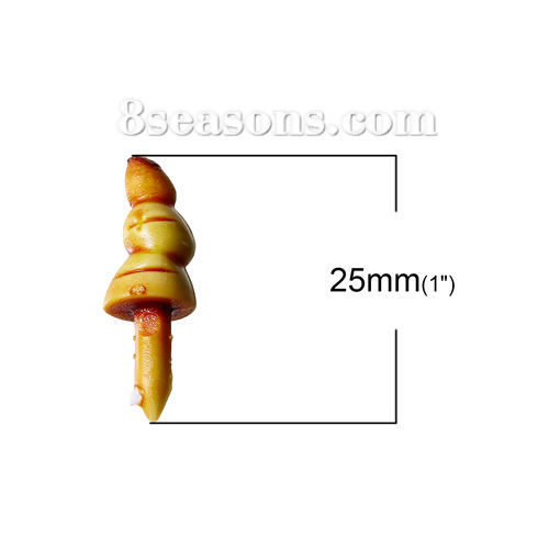 Image de Nez de Sécurité pour Poupée Père Noël en Plastique Brun 25mm x 8mm, 50 Pcs