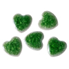 Picture of Ceramics & Glass Dome Seals Cabochons Heart Flatback Green Crackle Pattern 17mm( 5/8") x 17mm( 5/8"), 5 PCs