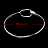 Picture of Brass Bangles Round Clasp Silver Plated 19.3cm(7 5/8") long, 4 PCs