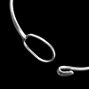 Picture of Brass Bangles Round Clasp Silver Plated 19.3cm(7 5/8") long, 4 PCs