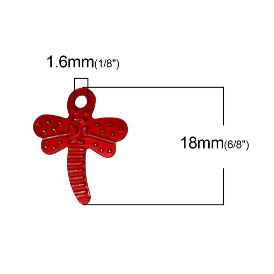 PVC スパンコール トンボ  ランダムな色 18mm x 15mm、 50 グラム (約 1000 個/パック) の画像