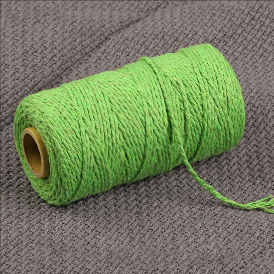 Image de Cordon/Fil en Coton Vert 2mm, 1 Rouleau 100 M/Rouleau)