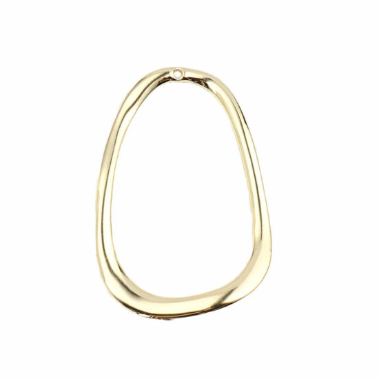 Picture of Zinc Based Alloy Pendants Oval Gold Plated 33mm x 22mm, 5 PCs