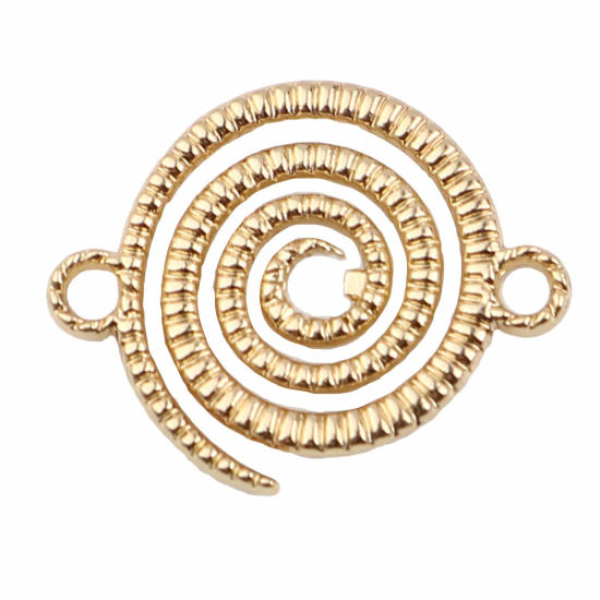 Image de Connecteurs en Alliage de Zinc Tourbillon Doré 21mm x 17mm, 10 Pcs