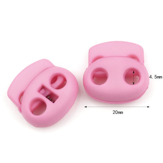 ABS コードロック 楕円形 ピンク 20mm x 20mm、 10 個 の画像