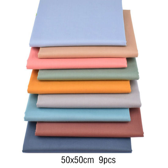 純綿 生地 混合色 50cm x 50cm、 1 セット の画像