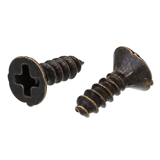 Picture of Screws Antique Bronze Flat Head 8mm x 5mm, 500 PCs