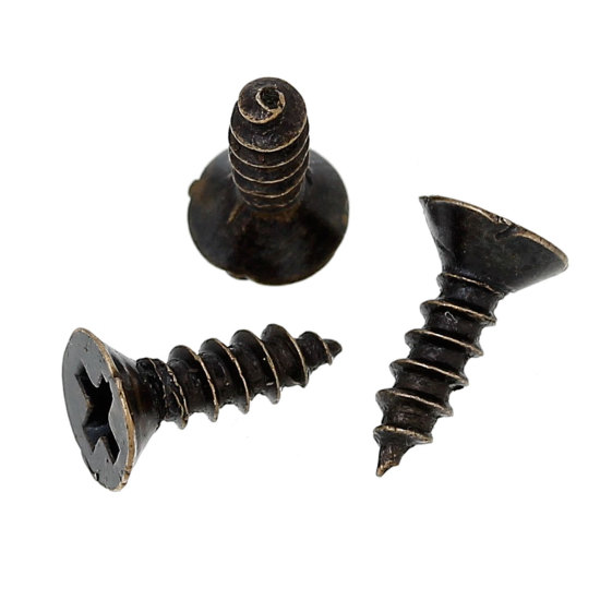 Picture of Screws Antique Bronze Flat Head 8mm x 5mm, 500 PCs