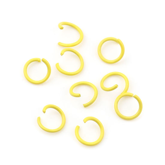 100 個 10mm 直径、 1.3mm（16号） 合金 丸カン 丸カン 黄色 円形 の画像