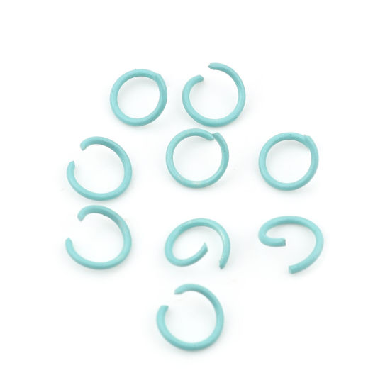 100 個 10mm 直径、 1.3mm（16号） 合金 丸カン 丸カン 紺 円形 の画像