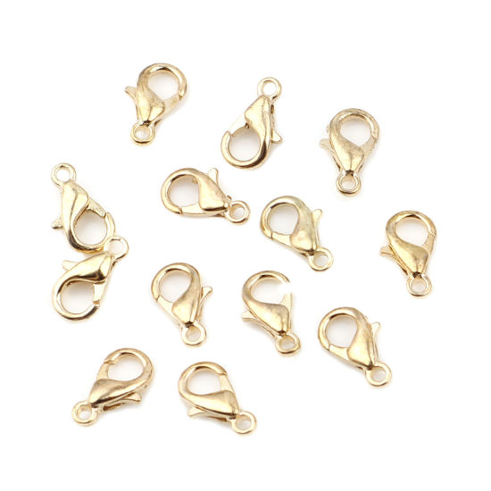 亜鉛合金 アクセサリーパーツ・金具 カニカン KC金メッキ 10mm x 5mm、 20 個 の画像