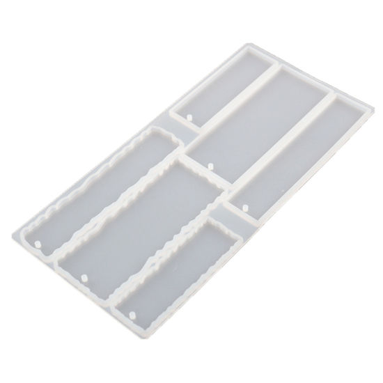 Image de Moule en Silicone Balise de Signet Rectangle Blanc 26.6cm x 12.8cm, 1 Pièce