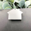 Picture of 304 Stainless Steel Pendants House Silver Tone Blank Stamping Tags 34mm x 26mm, 1 Piece