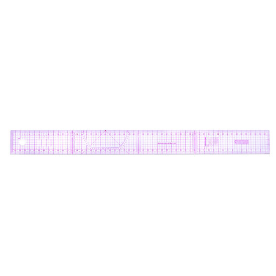 Image de Outils à Mesurer en Plastique Mesure Violet 55cm x 5cm, 1 Pièce