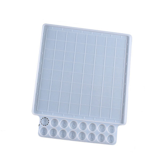 Image de Moule en Silicone Damier Échecs Blanc 1 Kit