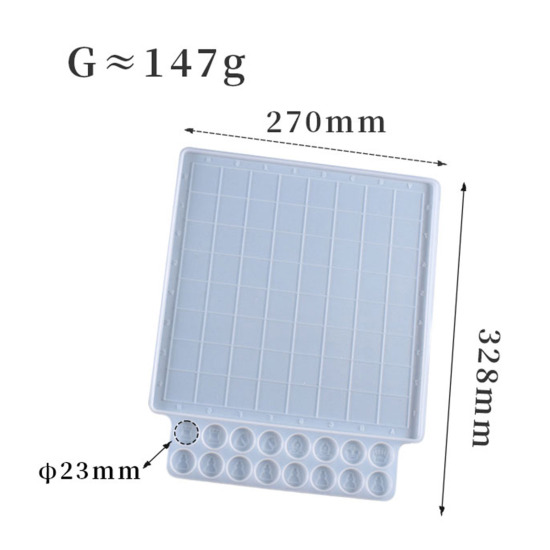 Image de Moule en Silicone Damier Échecs Blanc 1 Kit