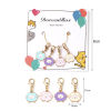 Picture of Doreenbox Zinc Based Alloy Knitting Stitch Markers Gold Plated Multicolor Sheep Enamel 27mm x 14mm, 1 Set ( 4 PCs/Set)