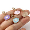 Picture of Doreenbox Zinc Based Alloy Knitting Stitch Markers Gold Plated Multicolor Sheep Enamel 27mm x 14mm, 1 Set ( 4 PCs/Set)