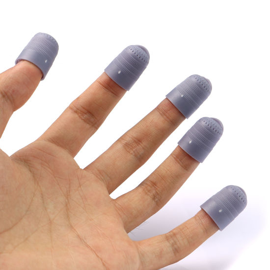 Image de Dé à Coudre en Plastique Couleur au Hasard 22mm x 16mm, 10 Pcs