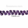 Picture of Agate (Natural & Dyed) Loose Beads Teardrop Dark Purple About 13mm(4/8") x 13mm(4/8"), Hole: Approx 1.2mm, 36.9cm(14 4/8") long, 1 Strand (Approx 49 PCs/Strand)