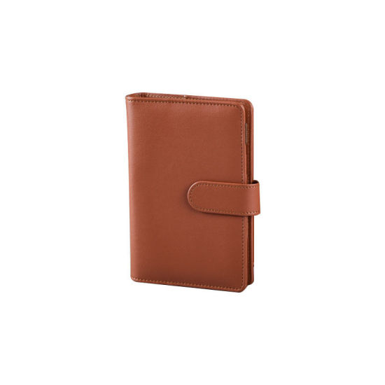 Image de Marron - Carnet de notes à boucle magnétique A6, reliure de couverture en PU rétro sans papier à lettres intérieur, 1 Cahier