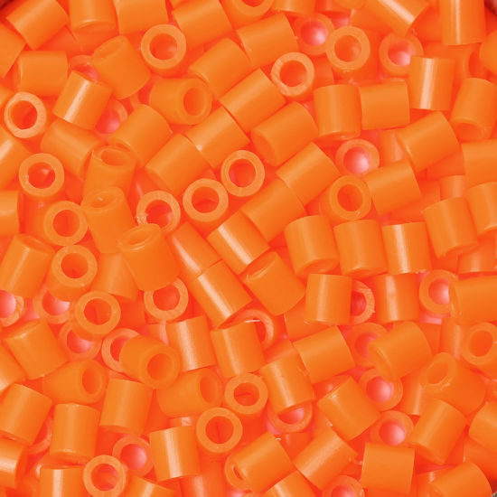 Image de Perles Fuse à Repasser Colonne Fuchsia 5mm x 5mm, 1000 Pcs