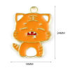 Picture of Zinc Based Alloy Charms Tiger Animal Gold Plated Orange Enamel 24mm x 18mm, 10 PCs