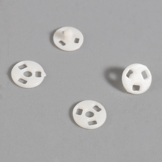 ABS 隠しボタン 白 円形 4mm 30 セット の画像