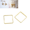 Picture of 100 PCs Brass Geometric Bezel Frame Charms Connectors Gold Plated Square 10mm x 10mm