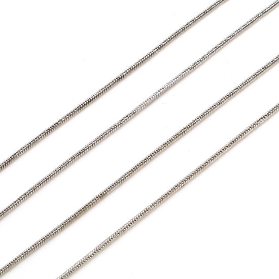 Image de 2 M Chaîne Maille Serpent en Alliage de Fer Argent Mat 1.2mm